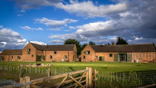 The exterior and garden of Berwick Barns, Shropshire
